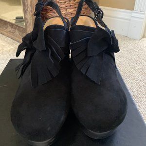 Nanette Lepore Black Suede “Addicted to You” Wedge